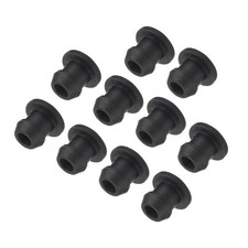 10Pcs Silicone Snap in Locking Hole Plugs Seal Cover Panel Round 6mm Black