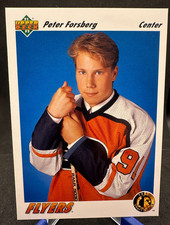 1991-92 Upper Deck #64 Peter Forsberg Rookie Card RC Rookie Card. rookie card picture