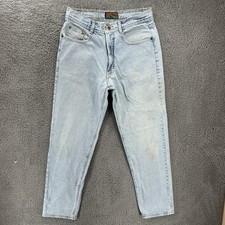 Vintage Structure Men's 31R 28x31 Denim Jeans Light Wash Tapered Made In USA