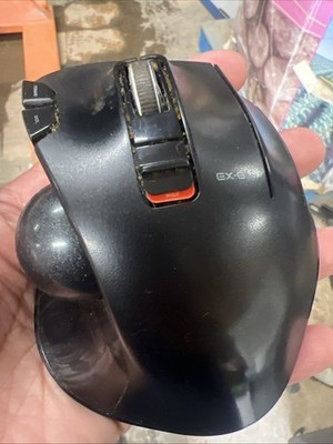 Elecom EX-G Track Ball Mouse Wireless Right Hand M-XT3DR BK NO Toggle Tested