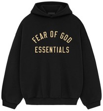 BRAND NEW - FEAR OF GOD essentials STATE hoodie FW24 BLACK size Large NTW