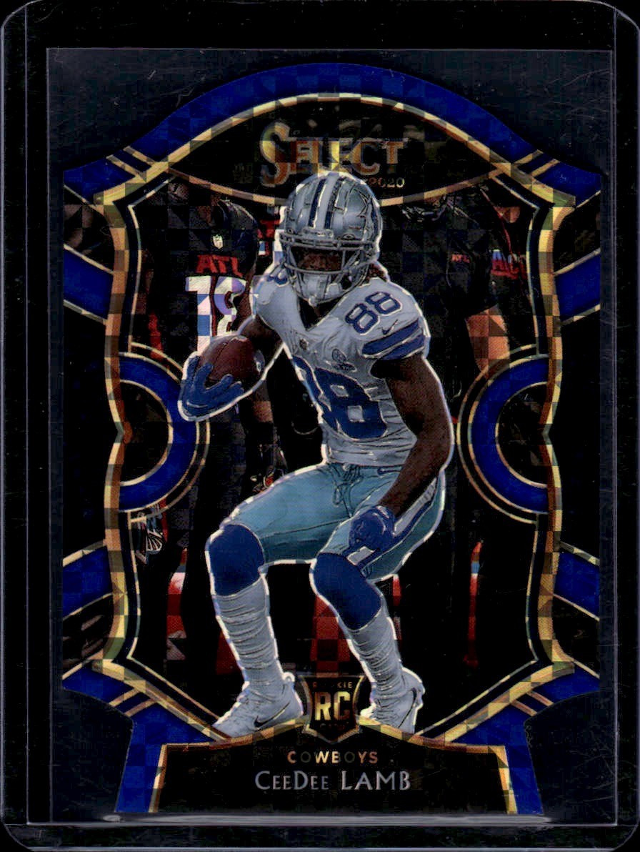 2020 Panini Select #57 CeeDee Lamb RC Blue Prizm Die Cut