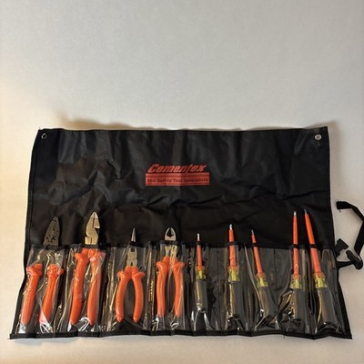 Cementex Double Insulated Tools Screwdrivers Pliers 9 pc kit roll up TR-9ELK