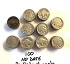 100 Buffalo Nickels 5C No Date  …. FREE SHIPPING