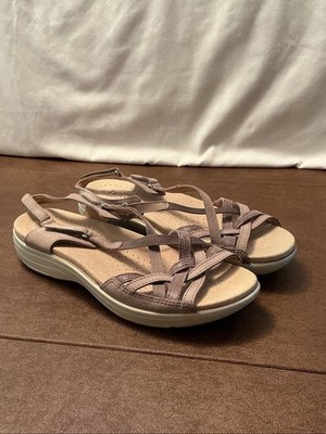 hotter Neutral Taupe Cross-Strap Slingback Sandals