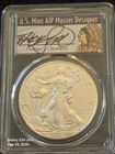 2017 AMERICAN SILVER EAGLE PCGS MS70 FDOI CLEVELAND ACTUAL SIGNATURE FLAWLESS