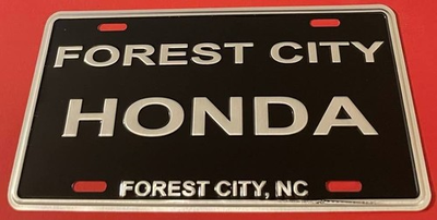 #ad Forest City Honda Dealership Booster License Plate North Carolina EMBOSSED $34.99