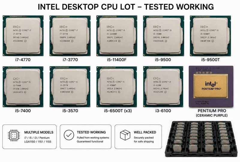 Intel Core i7/i5/i3 Desktop CPU Lot LGA1150/1151/1155 + Pentium Pro Tested