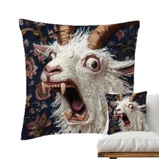 Screaming Goat Pillowcase 18x18 Pillow Cover Soft Plush Funny Animal Home Decor