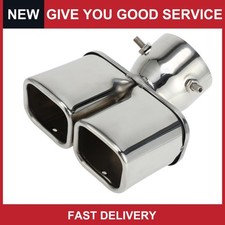 Square Curved Slant Cut Dual Exhaust Tip For Toyota Prado Gdjtrj150