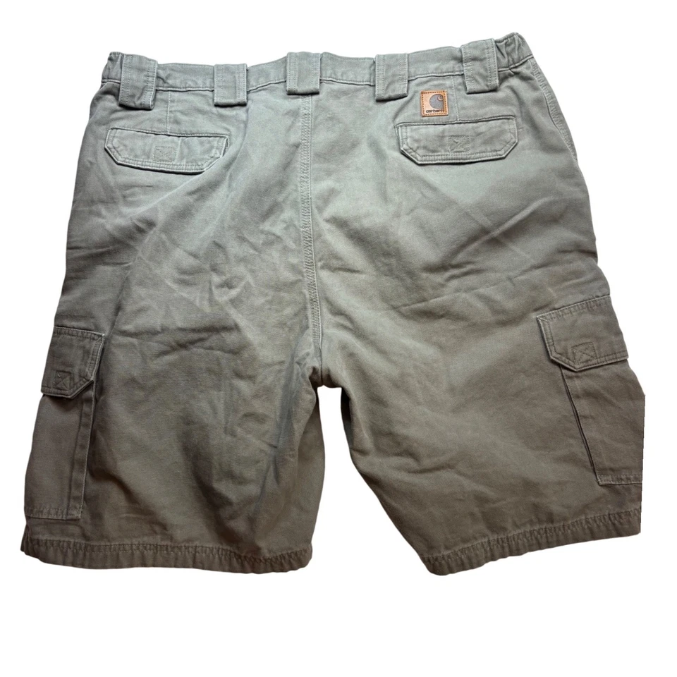 Pantalones Cortos Carga Carhartt Para Hombres Verde Oliva Algodón Talla 42 Ropa de Trabajo Utilidad Exterior Foto 2 de 4