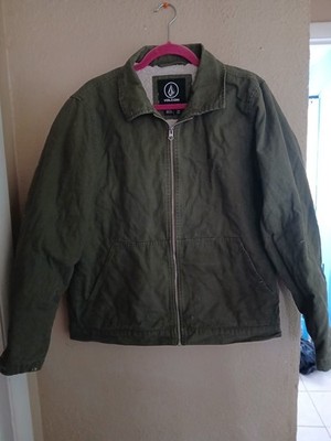 Valcom men Olive Green Lined Sherpa  Jacket Medium