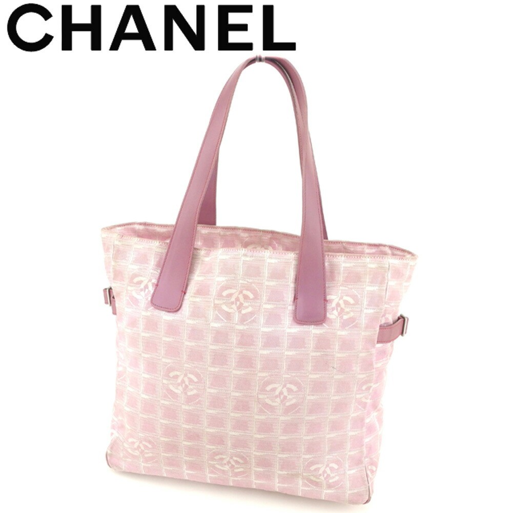 Chanel Travel Line GM Pink Nylon Tote Shoulder Bag