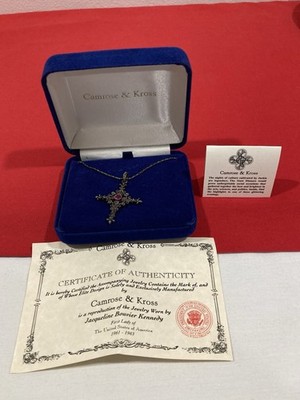 Camrose & Kross JBK Jacqueline Kennedy Cross Pendant Necklace NEW CIB IN BOX