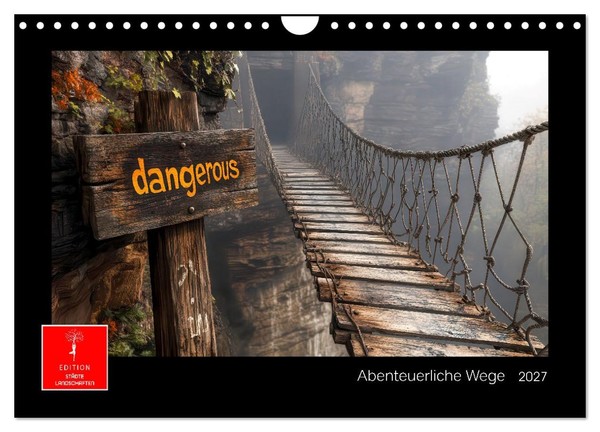 "Calendar 2027 · US Version · Adventurous Paths (Wall Calendar 2027 12\" × 8\" Land"-image