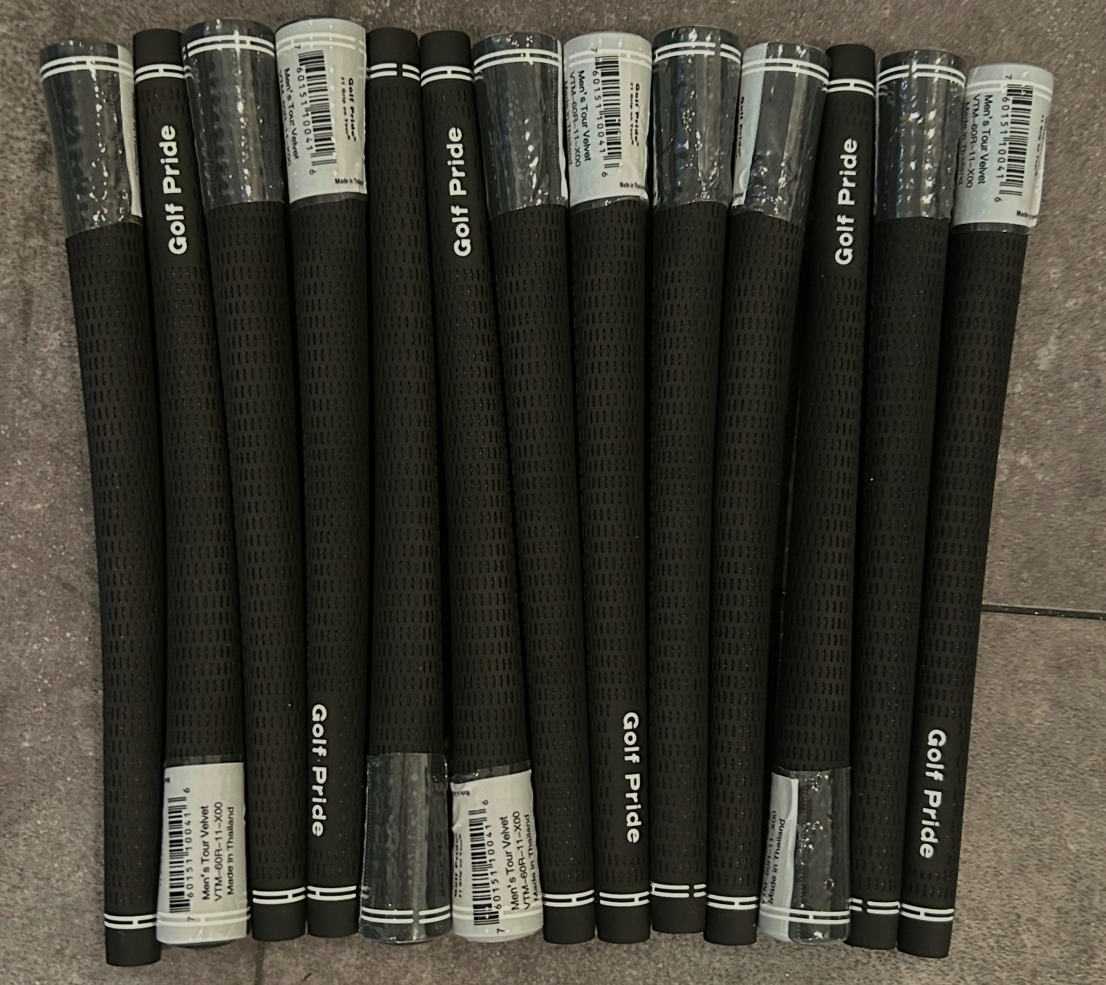 Pride Tour Velvet Standard Golf Club Grips 13 Pcs Black Full Set Usa