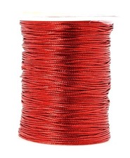 1mm Metallic Cord Tinsel Rope Gift Wrapping Red, 120 Yards Non Stretchy String
