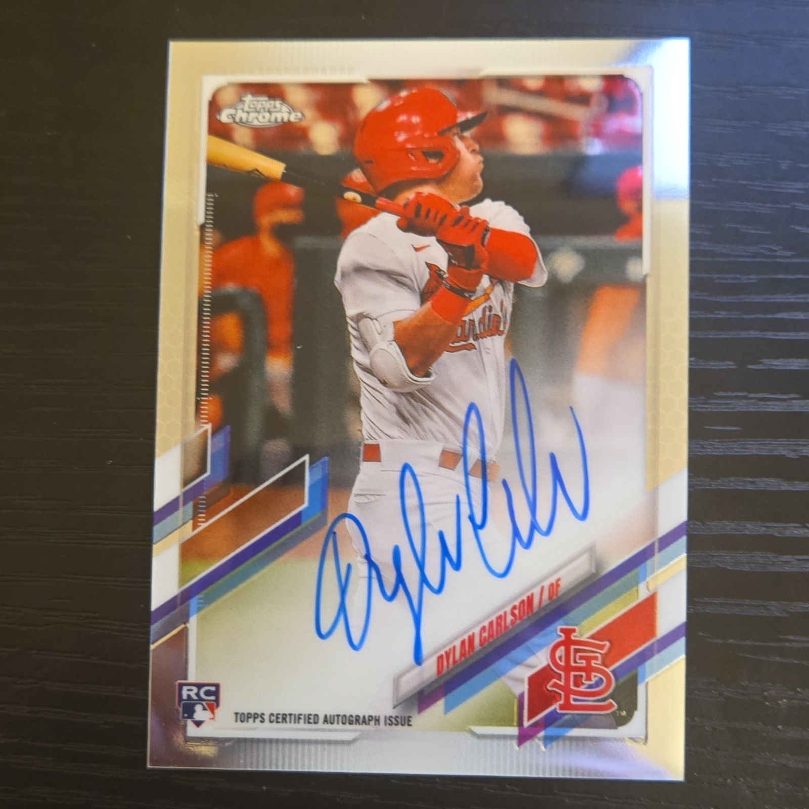 Topps 2021 Chrome Dylan Carlson Rookie Autograph RA-DC St. Louis Cardinals