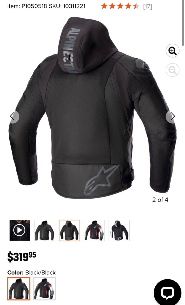 NWOT LARGE Alpinestars Zaca Air Jacket Black NEW without tags | eBay
