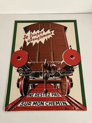 AFFICHE de SECURITE SNCF-Années 60 - Photo 1/4