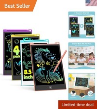 4 Pack LCD Writing Tablet, 8.5 Inch Colorful Drawing Board, Kids Travel Games...