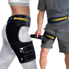 Hip Brace Adjustable Thigh Compression Wrap Groin Hamstring Support One Size