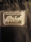 Stagecoach Silver 1 oz .999 Fine Silver Art Bar 1/4 Divisible Vintage