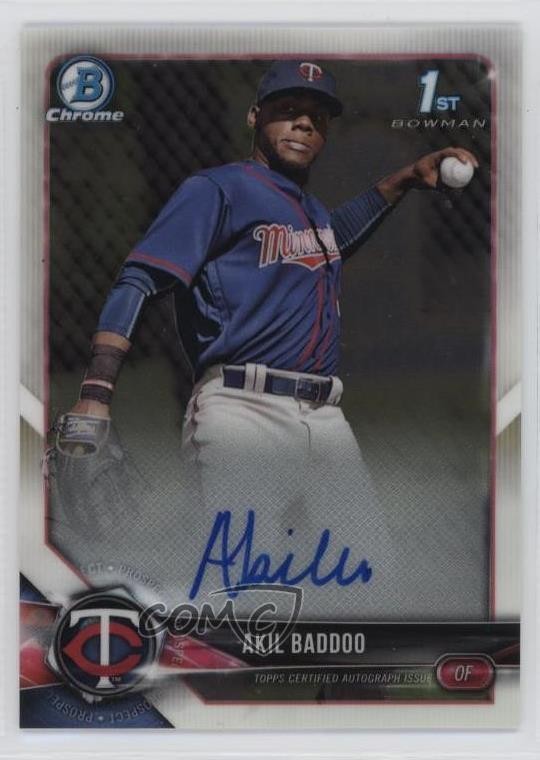 2018 Bowman Chrome Prospect Auto Akil Baddoo #BCPA-AB Auto 8wa