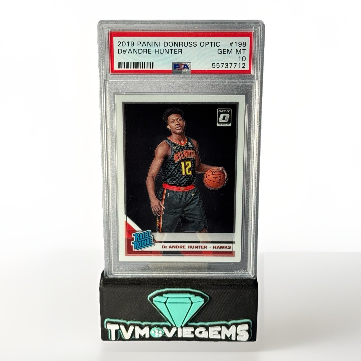 2019 PANINI DONRUSS OPTIC #198 DE'ANDRE HUNTER ROOKIE RC PSA 10