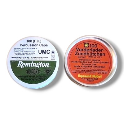 Lot Of 2 Vintage Percussion Cap Tins Empty Remington, Empty RWS Made In Germany