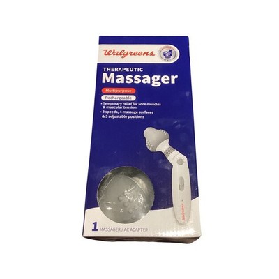 Walgreens Therapeutic Massager Rechargeable 3 Speeds 5 Positions 266269 NEW