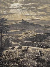 Karel Vik, Woodcut, Landscape