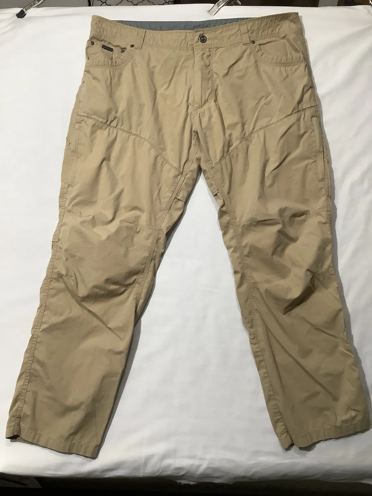 Kuhl Kontra Air Pants Mens 38x29 Beige Vented Hiking Articulated Lightweight