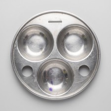 Metal 3-Cup Stove-Top Egg Poacher Insert Tray, Silver, Poacher Insert Tray