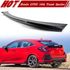 USA 2016-2020 Fit FOR HONDA Civic 10th X Hatchback Trunk Spoiler V Unpainted