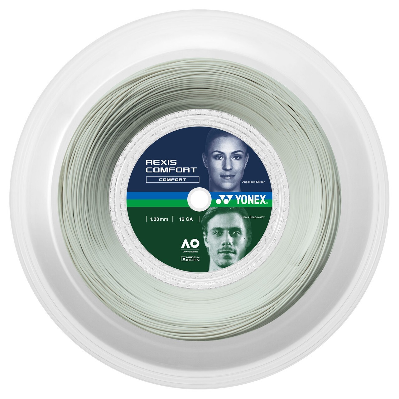 Yonex Rexis Comfort Tennis Racket String - 1.30mm / 16 - 200m Reel - White
