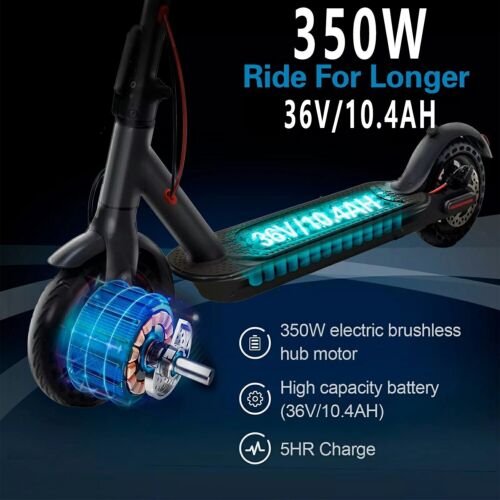 1-4X 8.5" Electric Scooter for Teens 350W Foldable E-Scooter Urban Commuter +APP - Picture 10 of 18