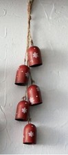 NEW RUSTIC BELL DROP CHRISTMAS ORNAMENT