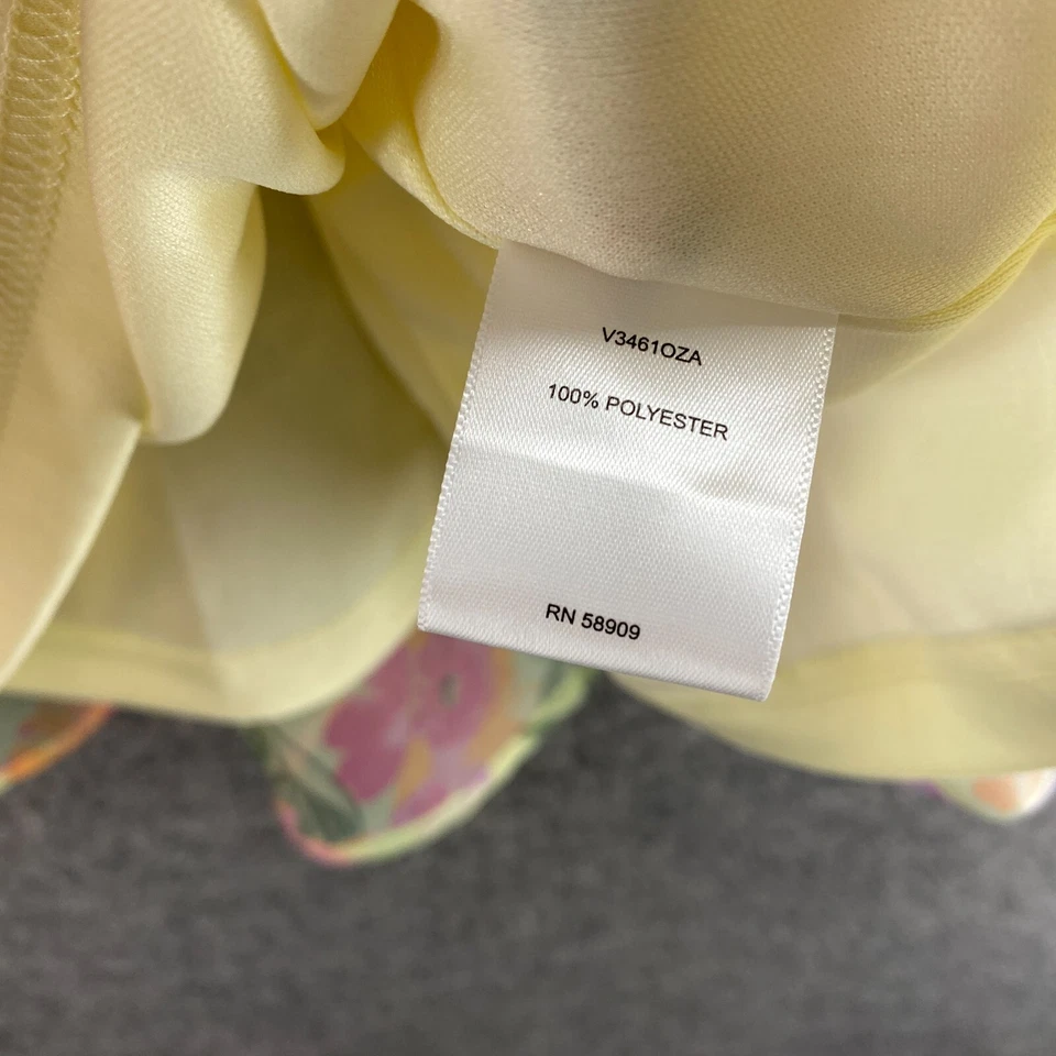 Vestido Chelsea & Violeta Mujer L Grande Verde Floral Mini Corto Cuello Cuadrado Informal Foto 4 de 4