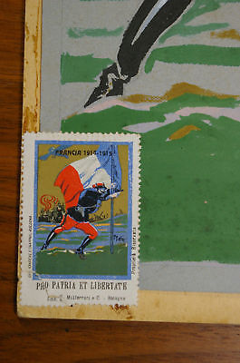 3 WATERCOLORS PROJECTS FOR STAMPS - WWI MILITARIA ITALY FRANCE BRITAIN - Picture 9 of 12