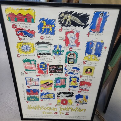 Vintage Smithsonian Institution Poster From A To Z 1990