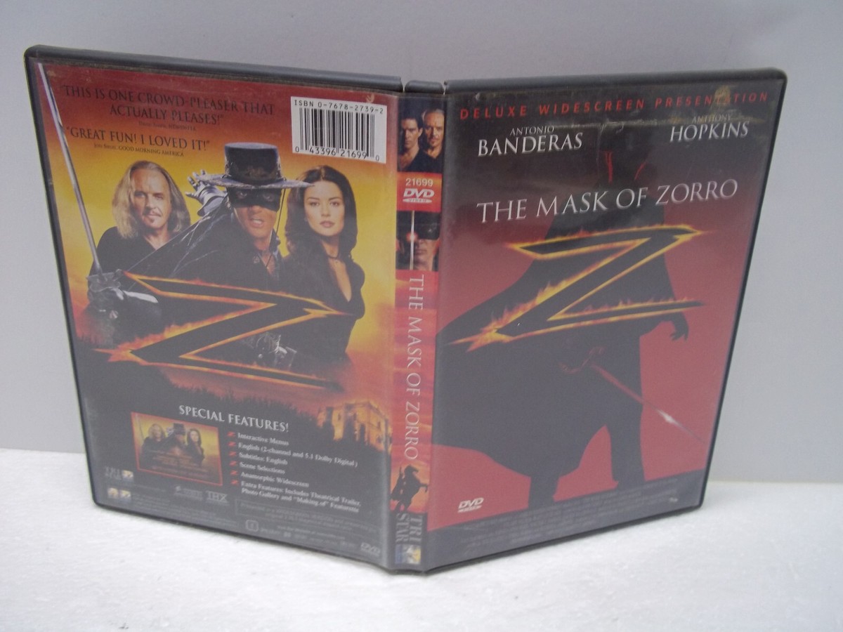 Mask Of Zorro DVD Antonio Banderas Anthony Hopkins Catherine Zeta