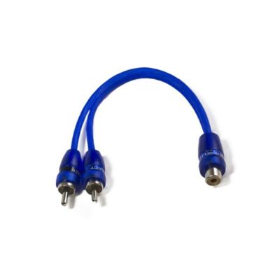 Stinger SSRCB2M RCA Y Cable - 2 Male To 1 Female Coaxial Interconnect For Car Audio Systems
