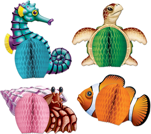 Sea Creatures Honeycomb Party Decorations