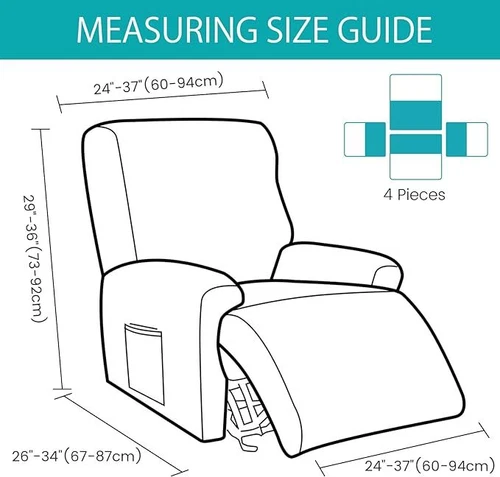 Elastischer Relaxsessel 1-Sitzer Sofa Bezug Schoner Liegesessel Bezug Schoner - Bild 2 von 56