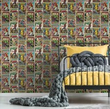 3 Marvel Character Vintage Comics Wallpaper Roll 52cm x 10m Multicolour