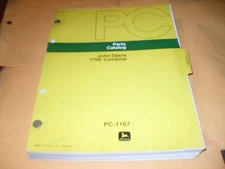 orig JOHN DEERE 7700 COMBINE ILLUSTRATED PARTS CATALOG PC-1167 print 1976 thick