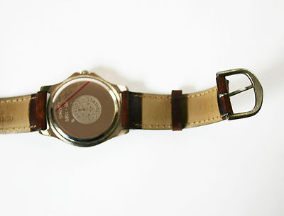 Montre à Café Vintage Starbucks PR-1020 - Bracelet Cuir Marron, Quartz, Japon, Années 90, Excellent état