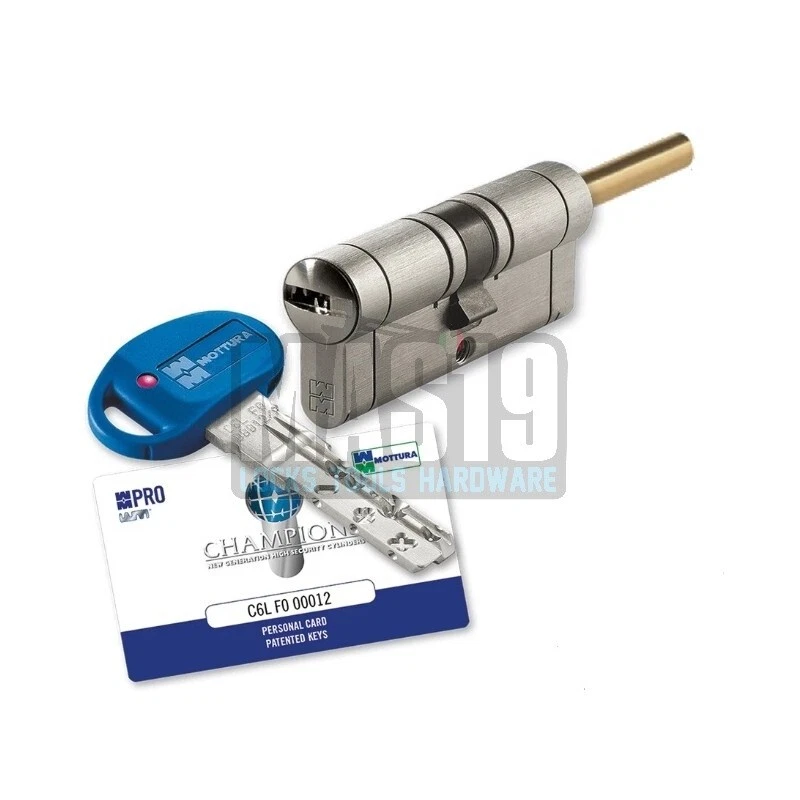 CILINDRO DI SICUREZZA MOTTURA CHAMPIONS PRO CODOLO RASABILE 5 CHIAVI + CANTIERE
