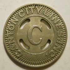 Canton City Lines (Ohio) transit token - OH125N